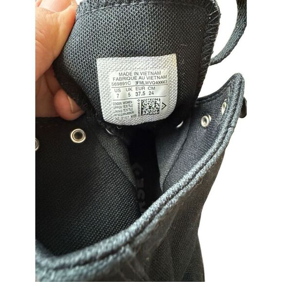 Converse All Star Womens All Black Chuck Taylor High Top Lugged Sneakers Size 7 - Picture 2 of 15